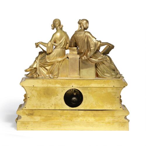 Raingo Freres a Paris: A large Napoleon III gilt bronze mantel