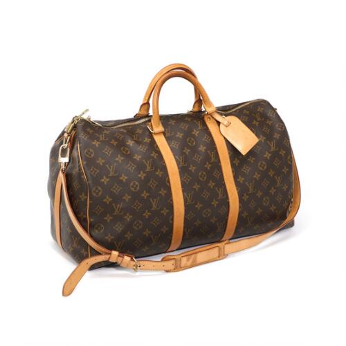 louis vuitton leather keepall