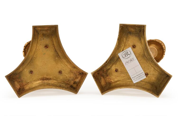 A pair of French Louis Philippe 19th century gilt bronze