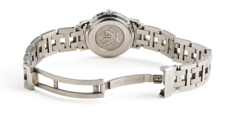 Hermès: Clipper of steel, ref. 1178462. Quartz movement with date
