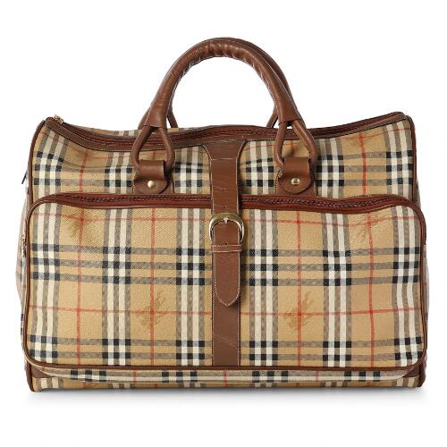 Burberry: A “Vintage Large Boston” travel bag made of brown