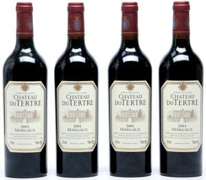 12 bts. Château du Tertre, Arsac - Margaux. 5. Cru Classé 2001 A hfin. Owc.