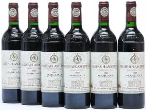 6 bts. Château Lascombes, Margaux. 2. Cru Classé 1989 A hfin.