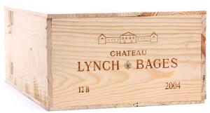 12 bts. Château Lynch Bages, Pauillac. 5. Cru Classé 2004 A hfin. Owc.