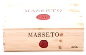 3 bts. Tenuta dellOrnellaia Masseto, Vino da Tavola 2006 A hfin. Owc.