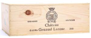 12 bts. Château Gruaud Larose, Saint - Julien. 2. Cru Classé 2000 A hfin. Owc.