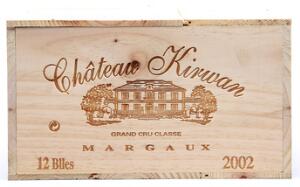 12 bts. Château Kirwan, Margaux. 3. Cru Classé 2002 A hfin. Owc.