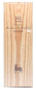 1 bt. Mg. Château Mouton Rothschild, Pauillac. 1. Cru Classé 2000 A hfin. Owc.