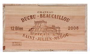 12 bts. Château Ducru-Beaucaillou, Saint - Julien.2. Cru Classé 2008 A hfin. Owc.
