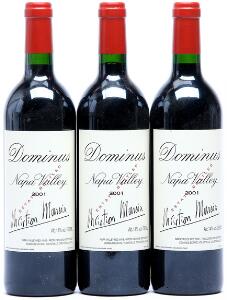 3 bts. Dominus Estate, Christian Moueix, Napa Valley 2001 A hfin.