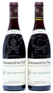 2 bts. Chateauneuf-du-Pape Cuvée Marie Beurrier, Bonneau 2000 A hfin.