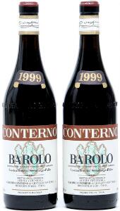 2 bts. Barolo Cascina Francia, Giacomo Conterno 1999 A hfin.