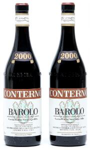 2 bts. Barolo Cascina Francia, Giacomo Conterno 2000 A hfin.