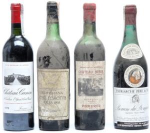1 bt. Château Nenin, Pomerol 1961 Chateau bottled. C ms.  etc. Total 4 bts.