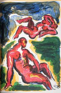 Original art by Evaristti and Wilmont Wilmot A Satyr against Mankind. 2006. 4 orig. lithographs.  Evaristi LSD. 2003. 2