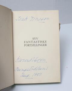 Karen Blixen Syv fantastiske Fortællinger. Cph 1935.  3 vols. Three vols. inscribed by Blixen. 4