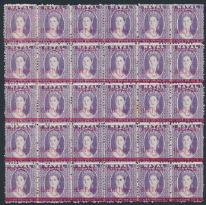 Natal. 1895. Half-Penny6 d. violet. Ubrugt 30-BLOK, hængslet på 7 mærker. Flot enhed