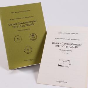Litteratur. Danske Censurstempler 1914-18 og 1939-49. Incl. tillæg. Af Jacobsen og Larsen 1979. 96 sider.