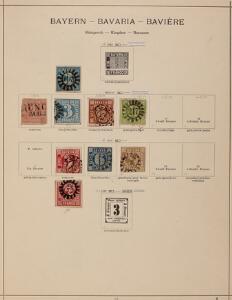 Bayern. 1849-1920. Ældre samling på albumblade. Se fotoudsnit