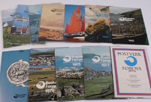 Færøerne. Årsmapper 197576 til 1988 komplet.