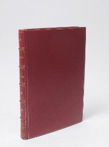 Sangorski  Sutcliffe Plesner Bøger. Essays for Bogsamlere. Bound in full red morocco. Privately printed.