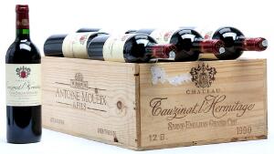 12 bts. Chateau Tauzinat lHermitage, Saint-Emilion Grand Cru 1990 A hfin. Owc.