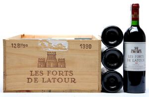 12 bts. Les Forts De Latour, 2wine Ch. Latour 1990 A hfin. Owc.