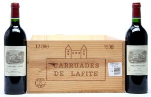 8 bts. Carruades de Lafite, 2wine Ch. Lafite Rothschild 1998 A hfin. Owc.