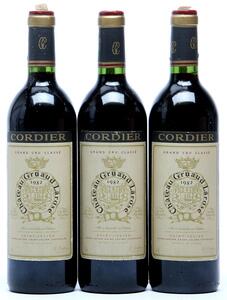 3 bts. Château Gruaud Larose, Saint - Julien. 2. Cru Classé 1982 A hfin.