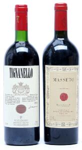 1 bt. Masseto, Tenuta dellOrnellaia, Toscana IGT 1993 A hfin.  etc. Total 2 bts.