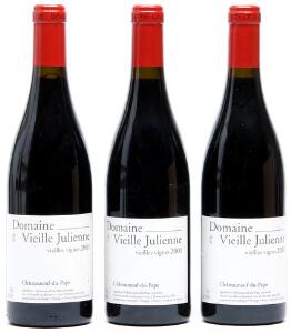3 bts. Châteauneuf-du-Pape Vieilles Vignes, Domaine De La Vieille Julienne 2001 A hfin.