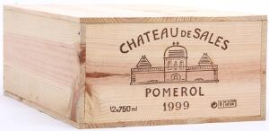 12 bts. Château De Sales, Pomerol 1999 A hfin. Owc.