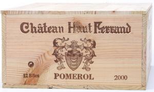 12 bts. Chateau Haut Ferrand, Pomerol 2000 A hfin. Owc.