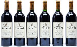 6 bts. Château Talbot, Saint - Julien. 4. Cru Classé 1997 A hfin. Owc.