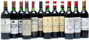 1 bt. Château Pichon Longueville Comtesse, Pauillac. 2. Cru Classé 1985 A hfin.  etc. Total 12 bts.