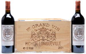 12 bts. Château Pichon Longueville Baron, Pauillac. 2. Cru Classé 2001 A hfin. Owc.