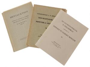 Auktionskataloger, L. E. Bruuns doubletsamling, 1925, med prisliste, H. H. Schous 1927, med prisliste samt P. Hauberg 1929, 3 klassiske referencekataloger