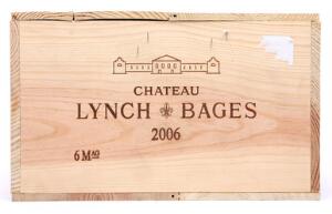 6 bts. Mg. Château Lynch Bages, Pauillac. 5. Cru Classé 2006 A hfin. Owc.