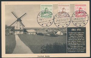 1937. Dybbøl Mølle. Komplet sæt på postkort fra Dybbøl Mølle, stemplet i PADBORG 24.3.37.