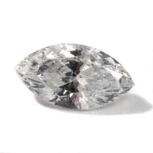 Uindfattet navettesleben diamant på ca. 0.55 ct. Farve Wesselton H. Klarhed P1.