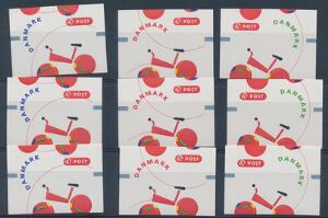 Postetiketter. Planche postetiketter, alle UDEN VÆRDI-ANGIVELSE.