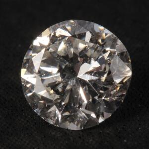 Uindfattet brillantsleben diamant på ca. 0.54. Farve. Top Wesselton. Klarhed. Si.