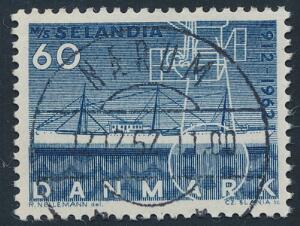 1962. Selandia. 60 øre, blå. Fluorescerende papir. LUXUS-stemplet i NÆRUM 12.12.62. Et meget sjældent mærke i denne kvalitet