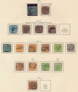 Danmark.1851-1966. Restsamling i springbind, stadig med gode mærker iblandt.