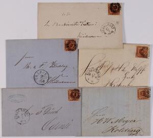 1863. 4 sk. brun. 5 pæne breve