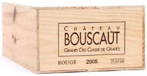 12 bts. Château Bouscaut Grand Cru Classé, Pessac-Léognan 2005 A hfin. Owc.