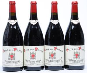 4 bts. Mg. Chateauneuf-du-Pape, Clos des Papes, Paul Avril 2003 A hfin.