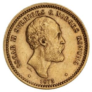 Sverige, Oscar II, 10 kr 1873, F 94