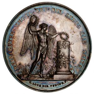 Tyskland, Loos-medaille, ca 1800, 14,13 g, 37 mm, Sommer B 50, i samtidig æske i rødt og guld