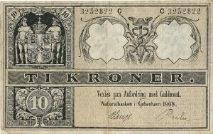 10 kr 1908, V. Lange  Reike, 3252822 C, Sieg 95, Pick 7